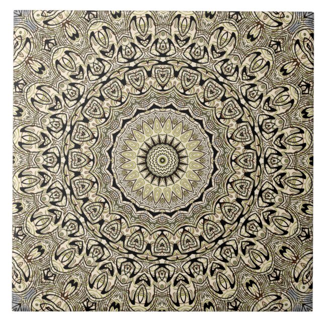 Carreau Tone de la Terre Mandala Motifs géométriques compl (Devant)