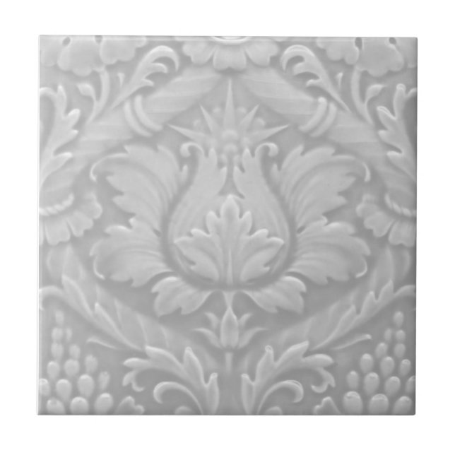 Carreau Tons de gris Faux Relief Repro Victorian (Devant)