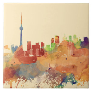 Carreau Toronto Ontario Canada Orange Skyline Design 248