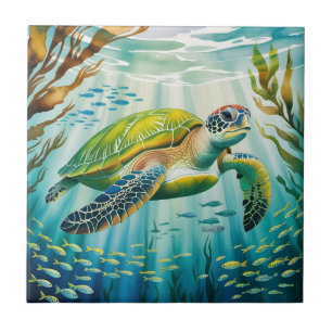 Carreau Tortue peinte