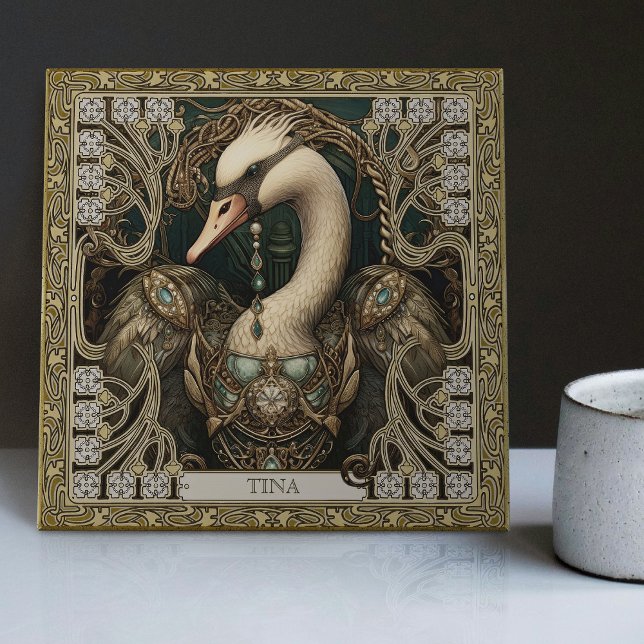 Carreau Totem Enchanted Swan Spirit Personnalisable (Créateur téléchargé)