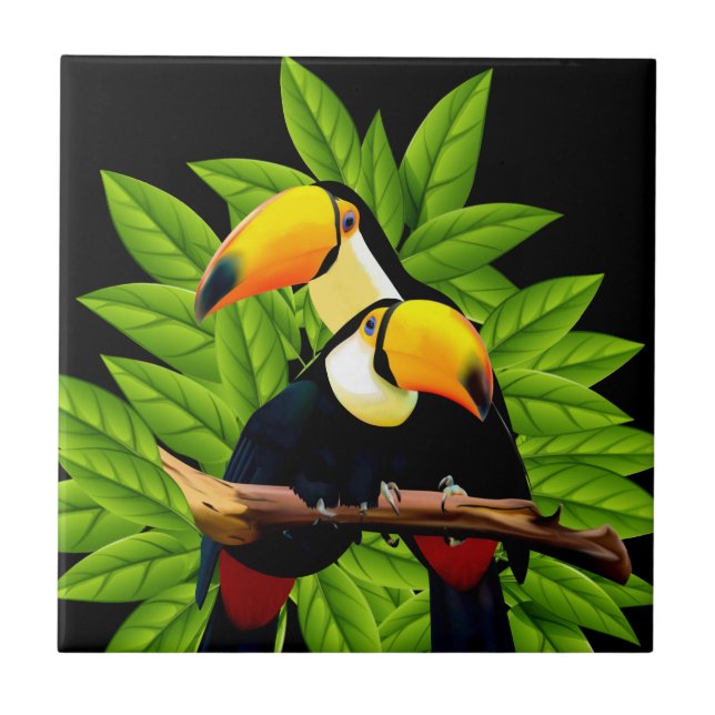 Carreau Toucans exotiques (Devant)
