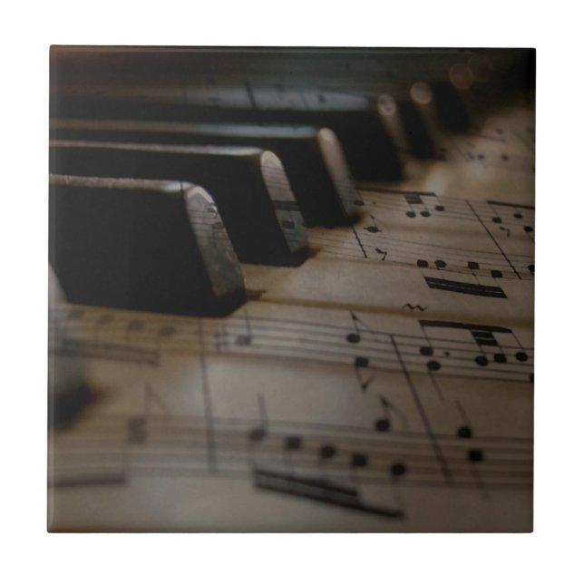 Carreau Touches de piano de musique antique (Devant)