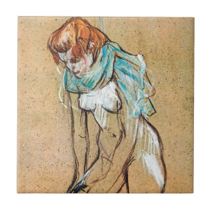 Carreau Toulouse-Lautrec - Femme relevant ses bas