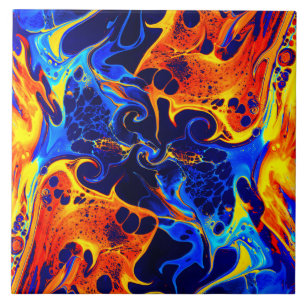 Carreau tourbillon de couleurs abstrait et tendance