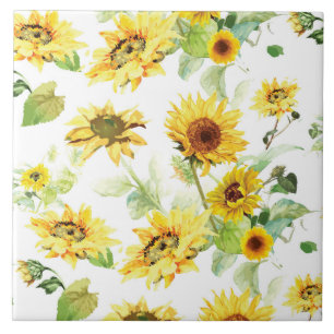 Carreau Tournesol aquarelle