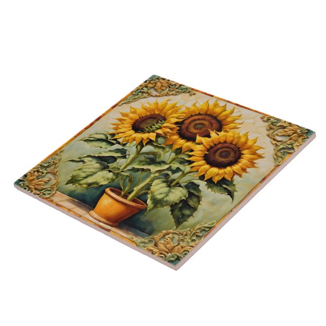 Carreau Tournesols Belle Collection Moderne (Côté)