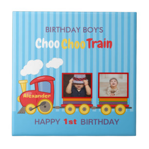 Carreau Train Jouet Toddler Boy Birthday Blue