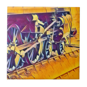 CARREAU TRAINS À VAPEUR