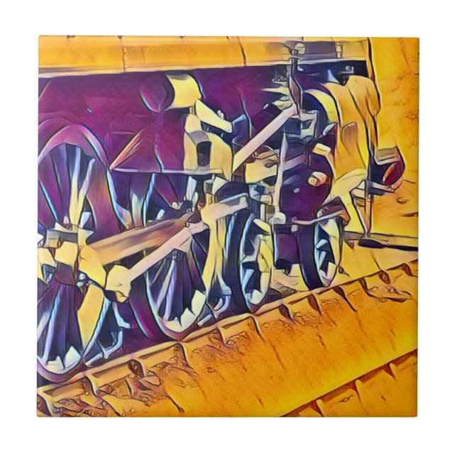 CARREAU TRAINS À VAPEUR (Devant)