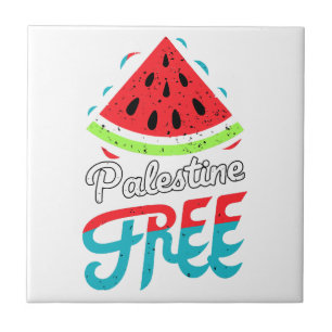 Carreau Tranches paisibles Watermelon Free Palestine - Sou