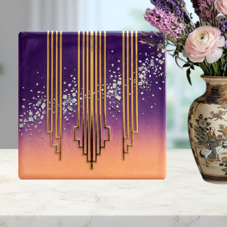 Carreau Treillis de cristal ombré Desert Disco Diamant et