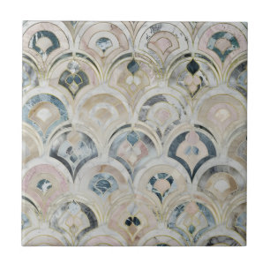 Carreau Trellis marocain Marbre blanc et or Céramique Til