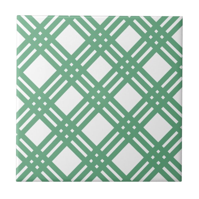 Carreau Trellis vert et blanc (Devant)