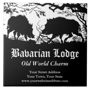 Carreau Trépied fait sur commande allemand bavarois de