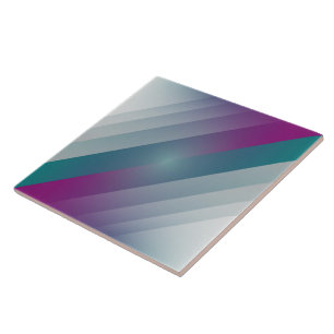 Carreau triangles gris magenta turquoise