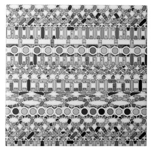 Carreau Tribal Batik - nuances de gris / gris