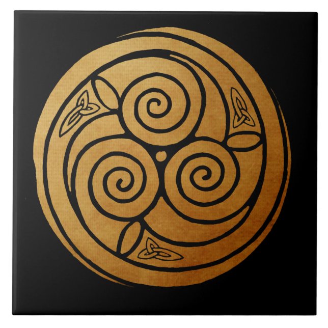 Carreau Triple Celtic Knot Swirl Mandala (Devant)
