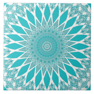 Carreau Tristyns bleu turquoise Mandala