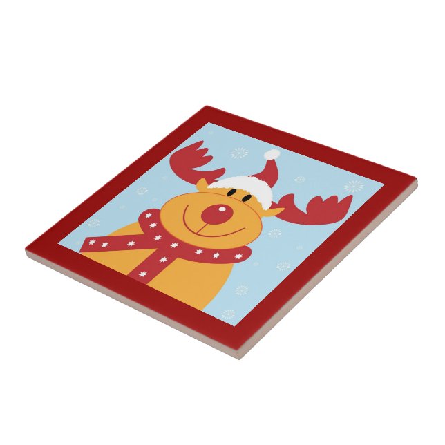 Carreau Trivet de Carrelage de Noël Reinder (Côté)