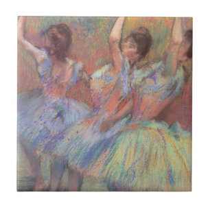 Carreau Trois danseurs d'Edgar Degas, Ballet Art Vintage