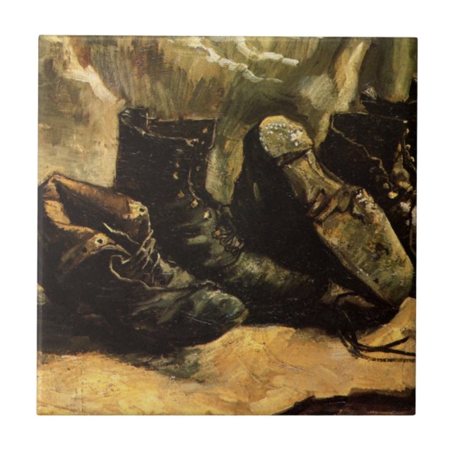 Carreau Trois paires de chaussures de Vincent van Gogh (Devant)