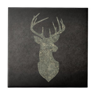 Carreau Trophée Regal Buck Deer Silhouette au Camouflage