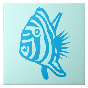 Carreau Tropical Aqua Fish Carrelage en céramique marine