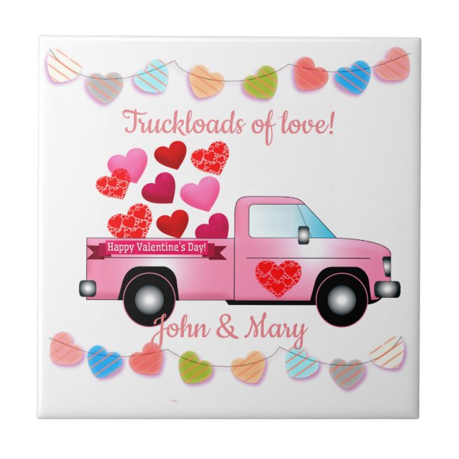Carreau Trucload of Love ! Personnalisé (Devant)