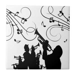 Carreau Trumpet Section Musique noire et blanche