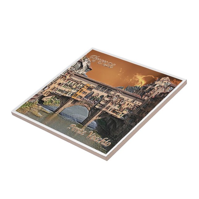 Carreau TSC087 FLORENCE, Old Bridge, Toscane, (Côté)