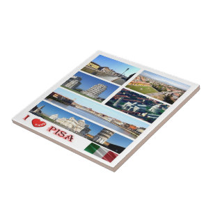 Carreau TSC094 PISA I Love, Mosaic, Toscane, Italie,