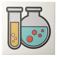 Tube d'essai de chimie et bécher