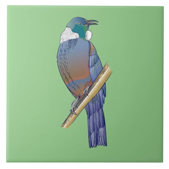 Carreau Tui New Zealand Bird (Devant)