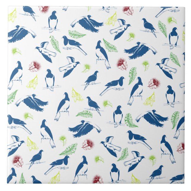 Carreau Tui New Zealand Bird Motif (Devant)