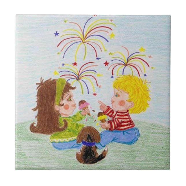 Carreau Tuile 4 juillet (Devant)