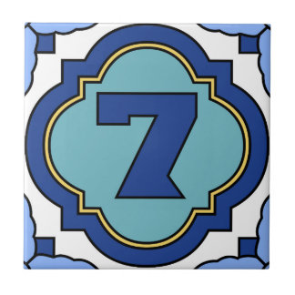 Carreau Tuile 7 d'adresse de nombre d'île de Catalina