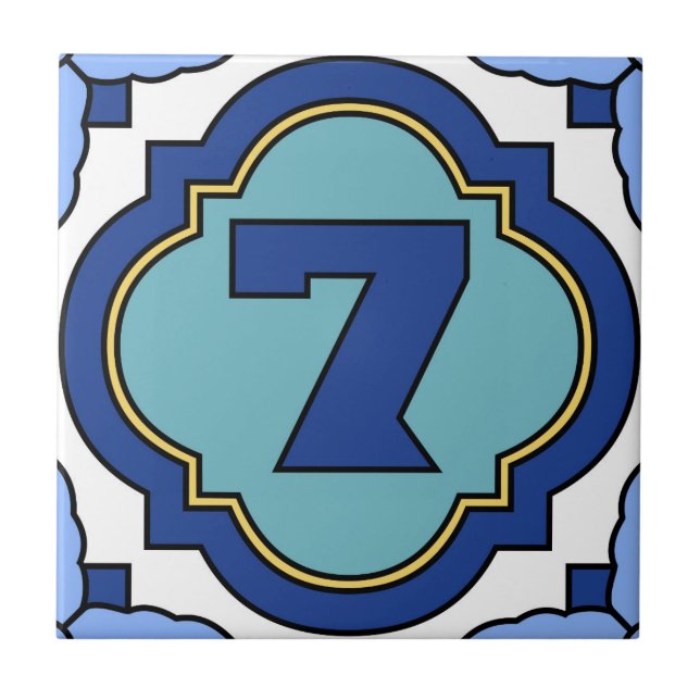 Carreau Tuile 7 d'adresse de nombre d'île de Catalina (Devant)