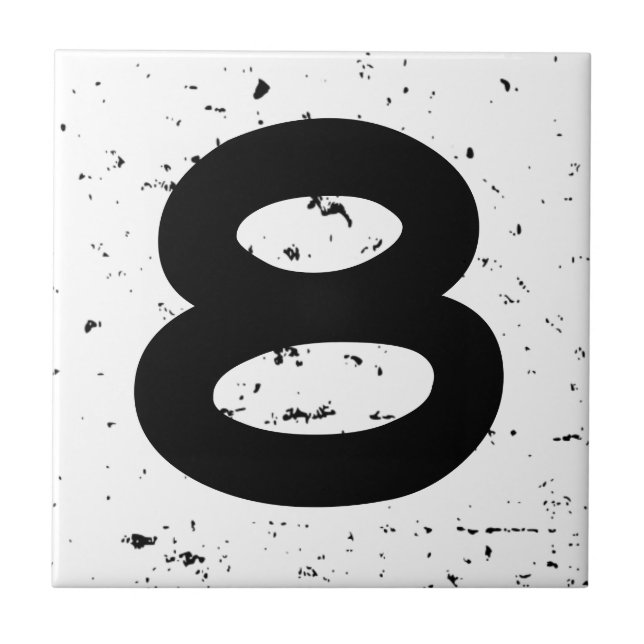 Carreau Tuile à la maison affligée de numéro de maison (Devant)