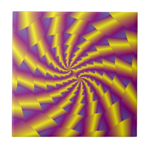 Carreau Tuile à spirale à ressort doré