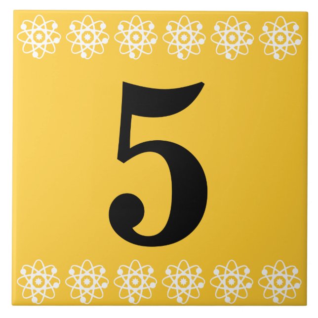 Carreau Tuile atomique de numéro de maison (Devant)