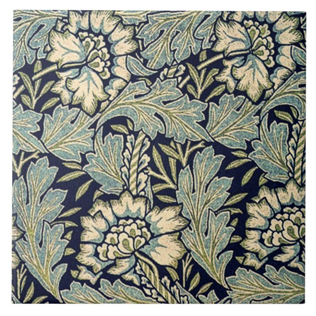 Carreau Tuile avec la conception de tissu d'anémone de (Devant)