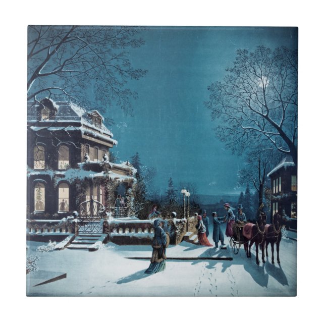 Carreau Tuile céramique "Christmas Eve" (Devant)