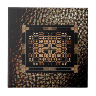 Carreau Tuile croisée colombienne/Expresso Faux cuir