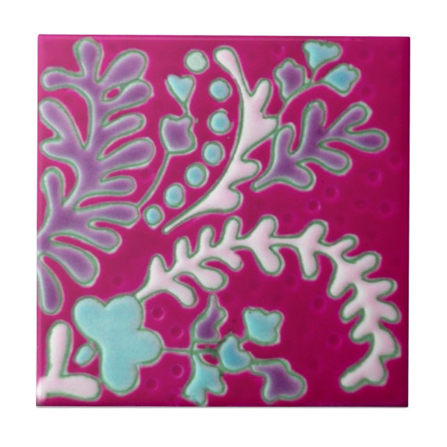 Carreau Tuile d'antiquité de reproduction de Paisley de (Devant)