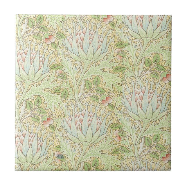 Carreau Tuile d'artichaut de William Morris (Devant)