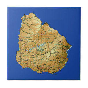 Carreau Tuile de carte de l'Uruguay