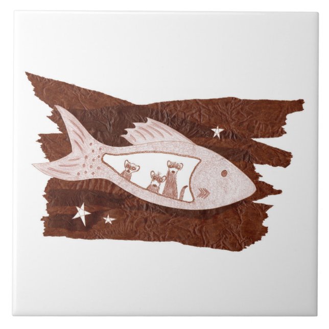 Carreau Tuile de céramique Space Ferrets (Devant)