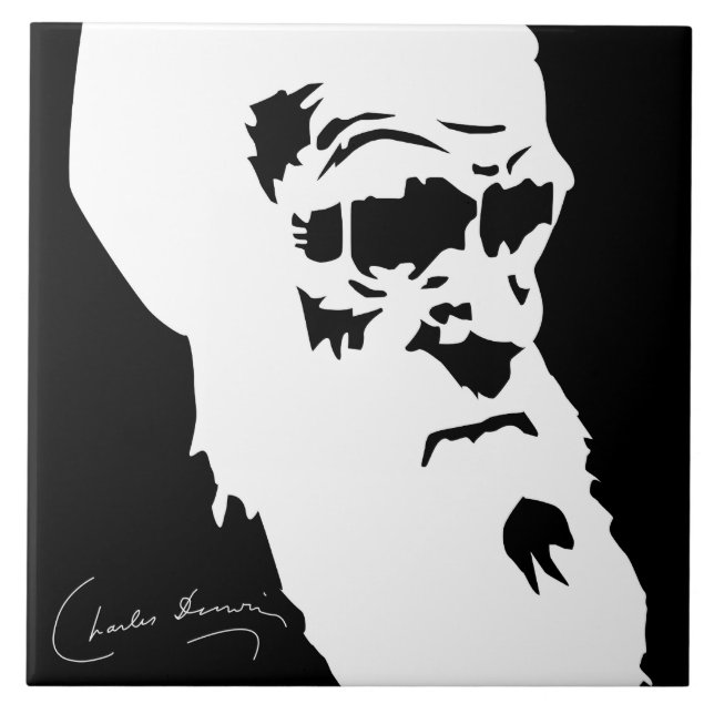 Carreau Tuile de Charles Darwin (Devant)