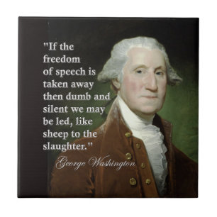Carreau Tuile de citation de liberté de parole de George